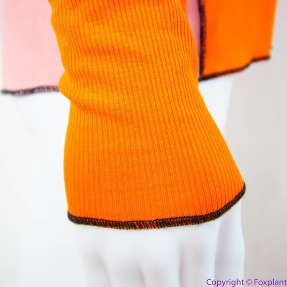 NEW Eloquii Pink Orange Patchwork Color Block Top, size‎ 22/24 - Picture 11 of 16